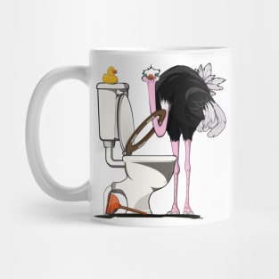 Ostrich on the Toilet Mug